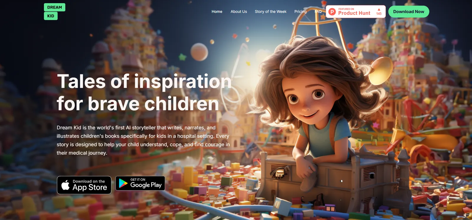 DreamKid homepage — Tales of inspiration for brave children